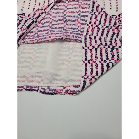 Skies Are Blue Womens Small Dress Blue Pink Criss Cross Back V Neck Lined Mini - Picture 5 of 12